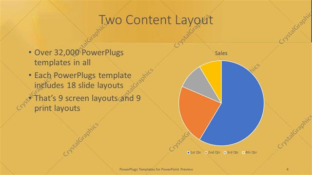 Two Content presentation slide layout