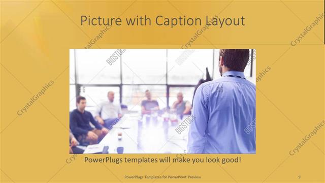 Picture with Caption presentation slide layout