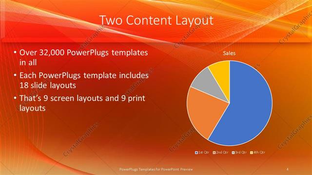 Two Content presentation slide layout