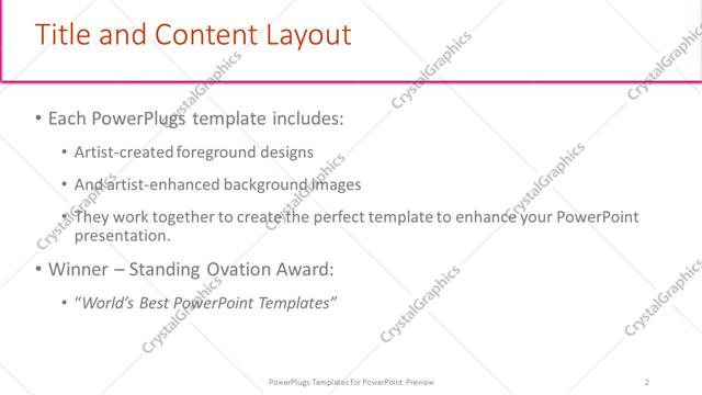 Title and Content presentation slide layout