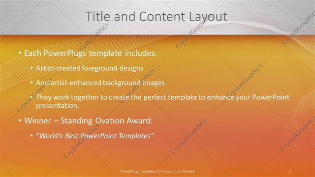 Title and Content presentation slide layout