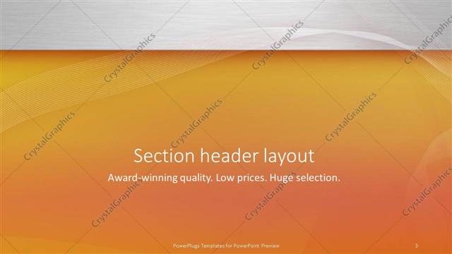 Section Header presentation slide layout
