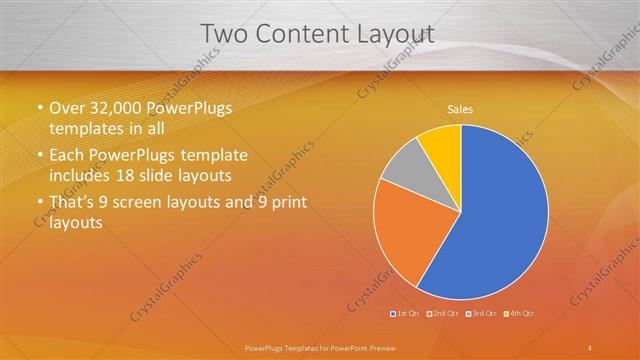 Two Content presentation slide layout