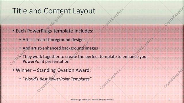 Title and Content presentation slide layout