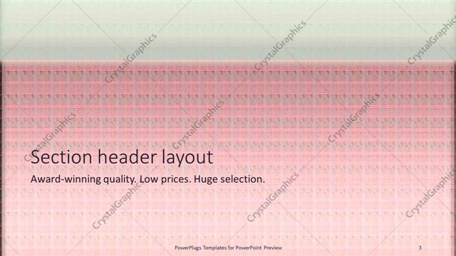 Section Header presentation slide layout
