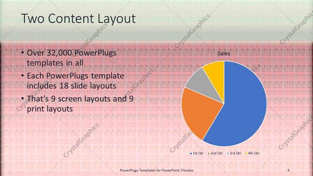 Two Content presentation slide layout