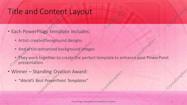 Title and Content presentation slide layout