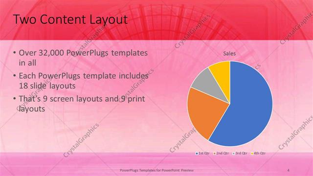 Two Content presentation slide layout