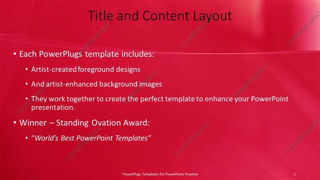 Title and Content presentation slide layout