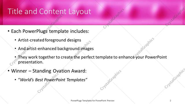 Title and Content presentation slide layout