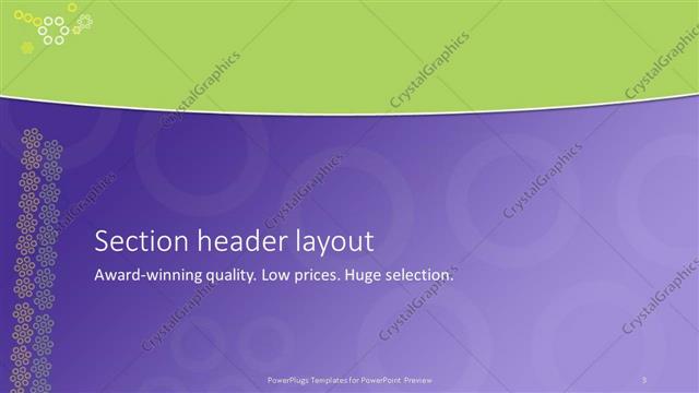 Section Header presentation slide layout
