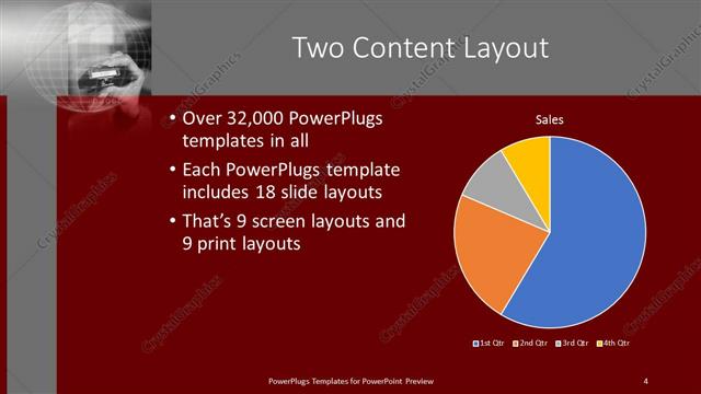 Two Content presentation slide layout