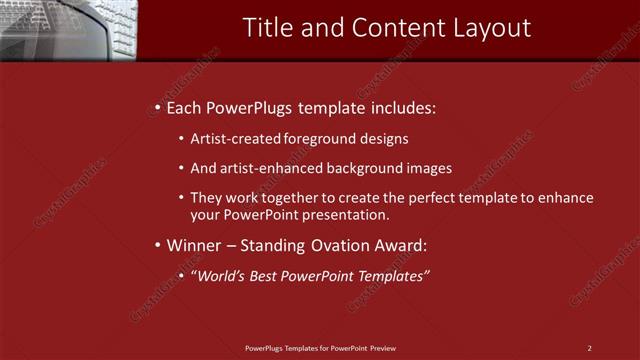 Title and Content presentation slide layout