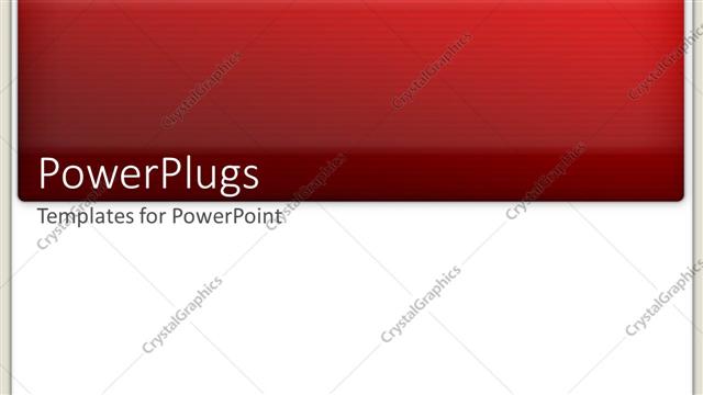 Presentation with plain - A plain red colored bar on a white background