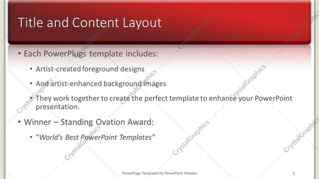 Title and Content presentation slide layout