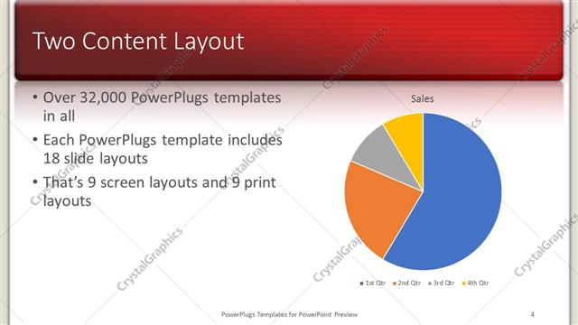 Two Content presentation slide layout
