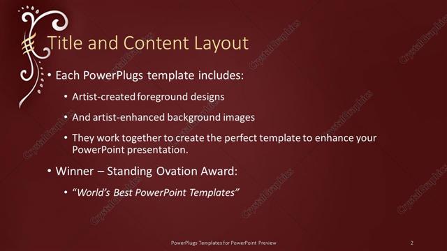 Title and Content presentation slide layout