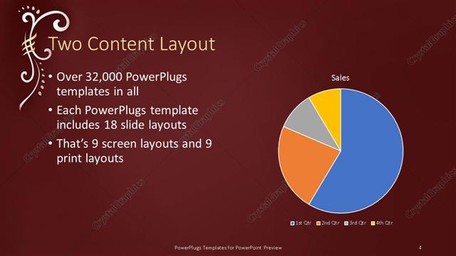 Two Content presentation slide layout