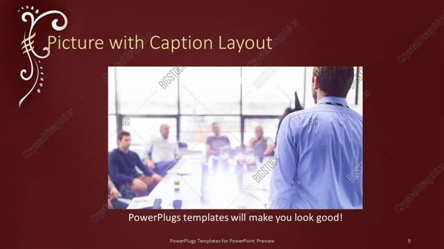 Picture with Caption presentation slide layout