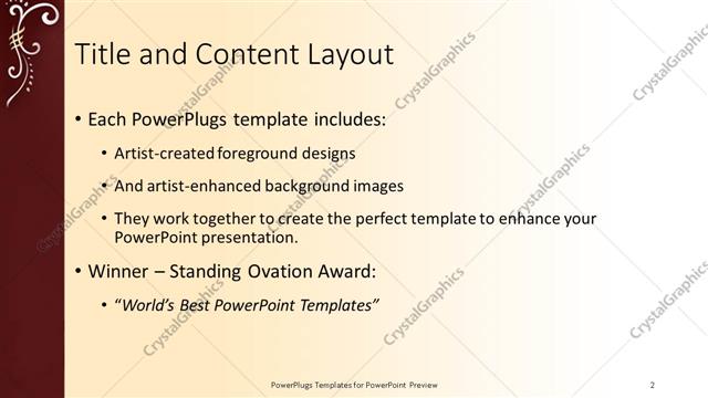 Title and Content presentation slide layout