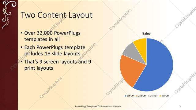 Two Content presentation slide layout