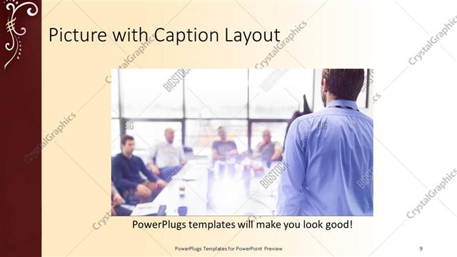 Picture with Caption presentation slide layout