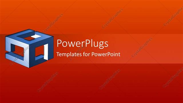 Presentation with orange colored - A plain red and orange colored background with blue box