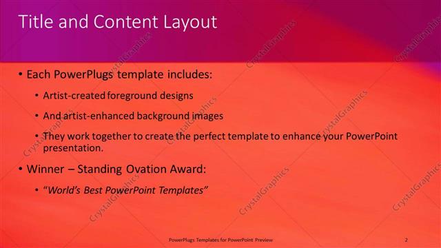 Title and Content presentation slide layout