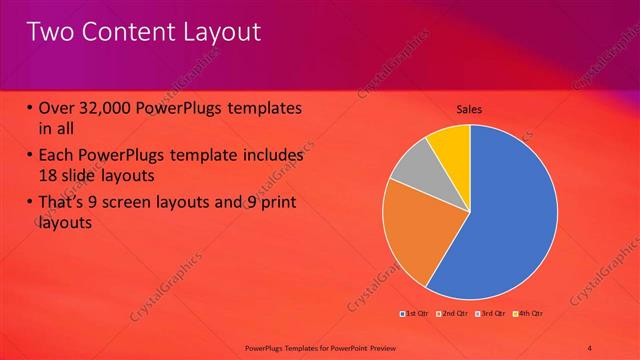 Two Content presentation slide layout