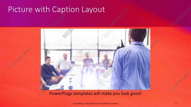Picture with Caption presentation slide layout