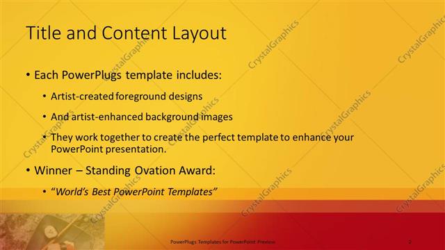 Title and Content presentation slide layout