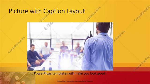 Picture with Caption presentation slide layout