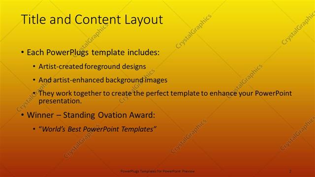 Title and Content presentation slide layout