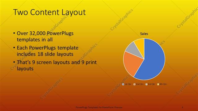 Two Content presentation slide layout