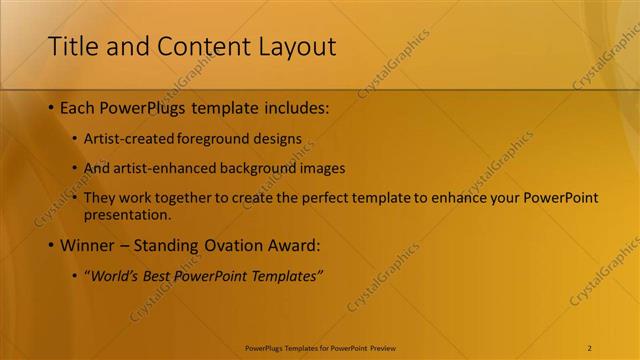 Title and Content presentation slide layout