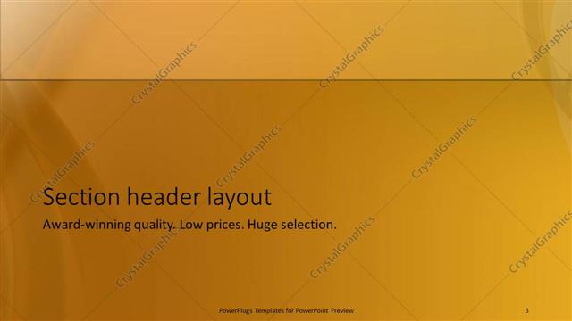 Section Header presentation slide layout