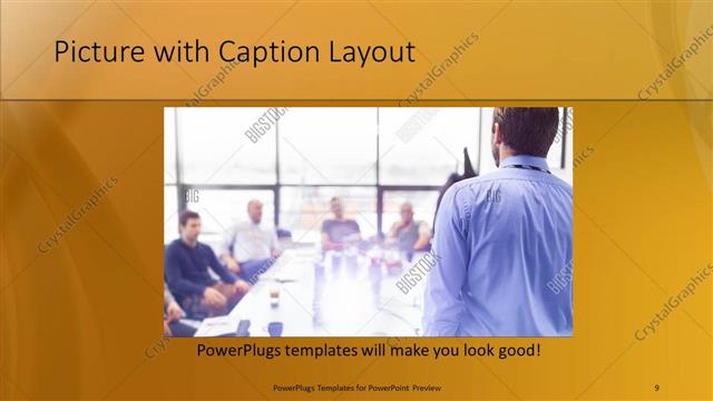 Picture with Caption presentation slide layout