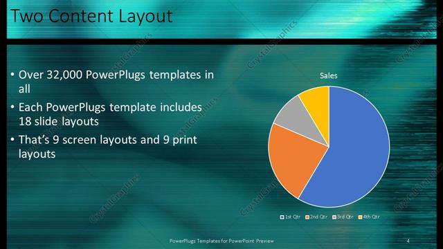 Two Content presentation slide layout