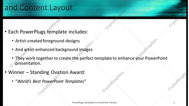 Title and Content presentation slide layout