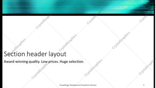 Section Header presentation slide layout