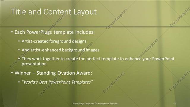 Title and Content presentation slide layout