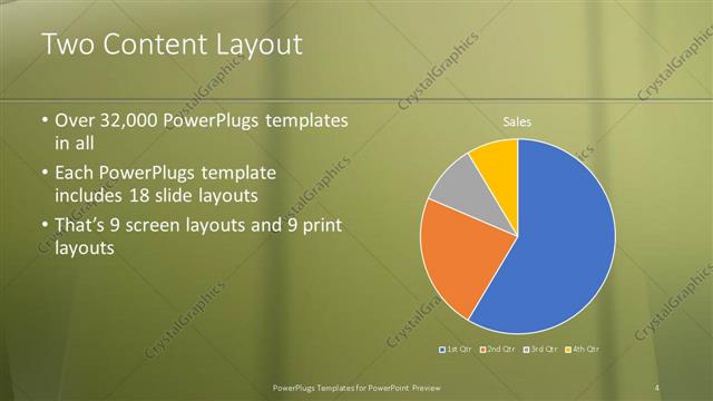 Two Content presentation slide layout