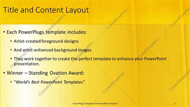 Title and Content presentation slide layout