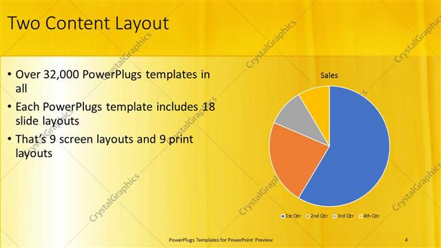 Two Content presentation slide layout