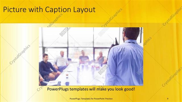 Picture with Caption presentation slide layout