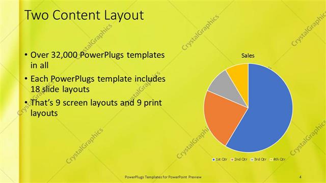 Two Content presentation slide layout