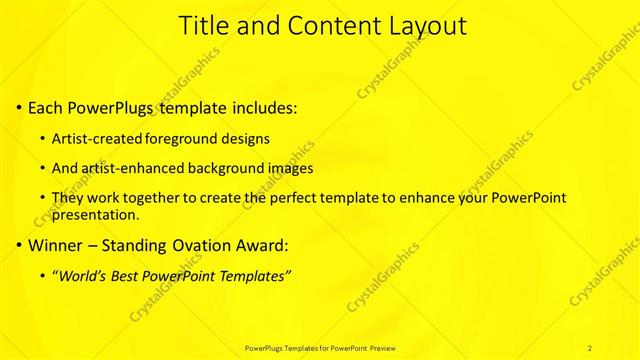 Title and Content presentation slide layout