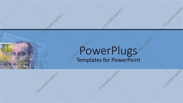  Presentation with blue plain - A plain sky blue background surface with the image of a man