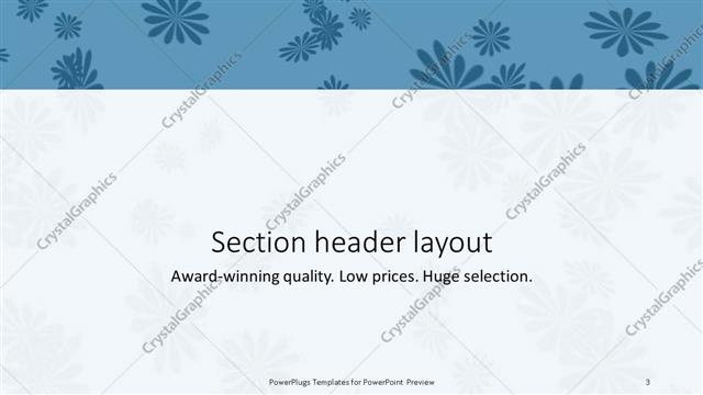 Section Header presentation slide layout