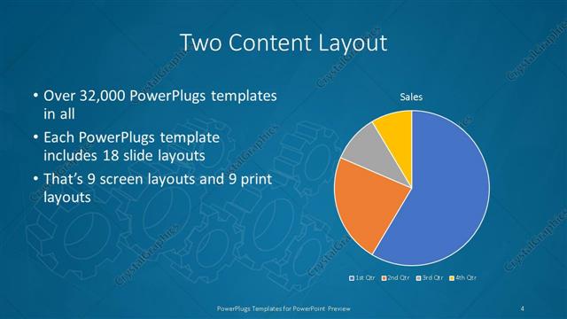 Two Content presentation slide layout